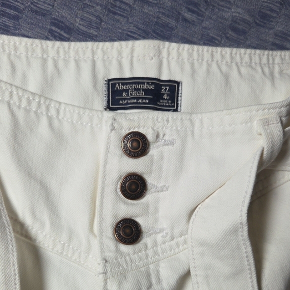 Abercrombie & Fitch Women's High Rise Jeans - Cream - Picture 2 of 7